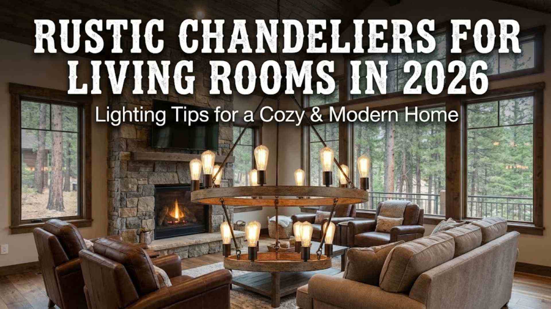 Rustic Chandeliers for Living Rooms in 2026: Lighting Tips