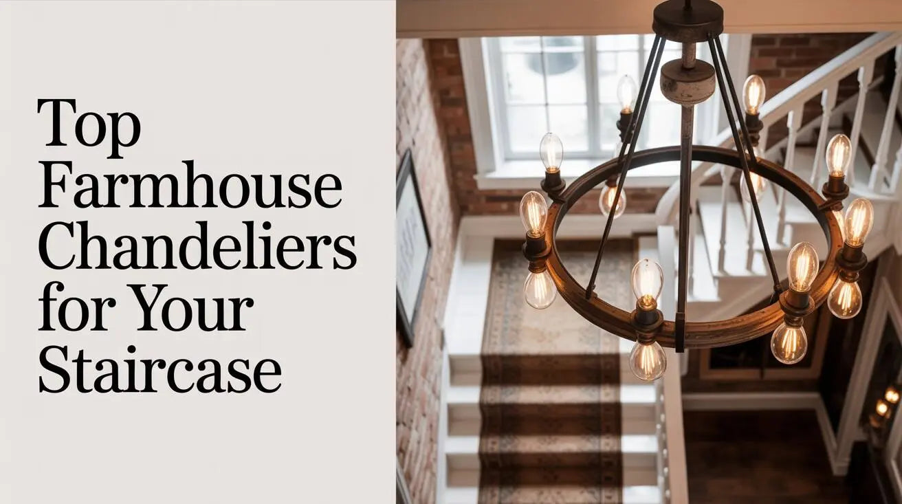 Farmhouse Staircase Chandeliers: Size, Drop & Style Guide