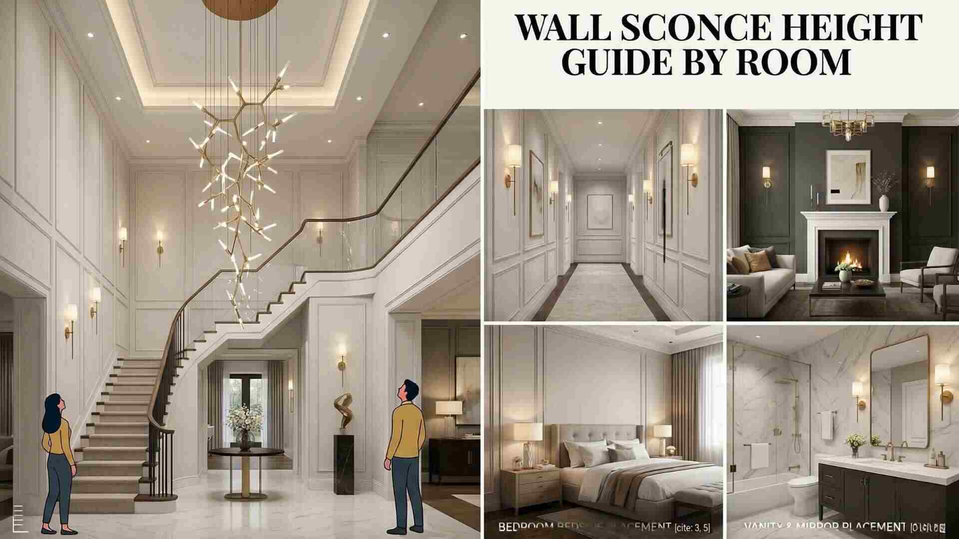 Wall Sconce Height Guide by Room: Bedroom, Bathroom, Hallway, Staircase, and Living Room Placement