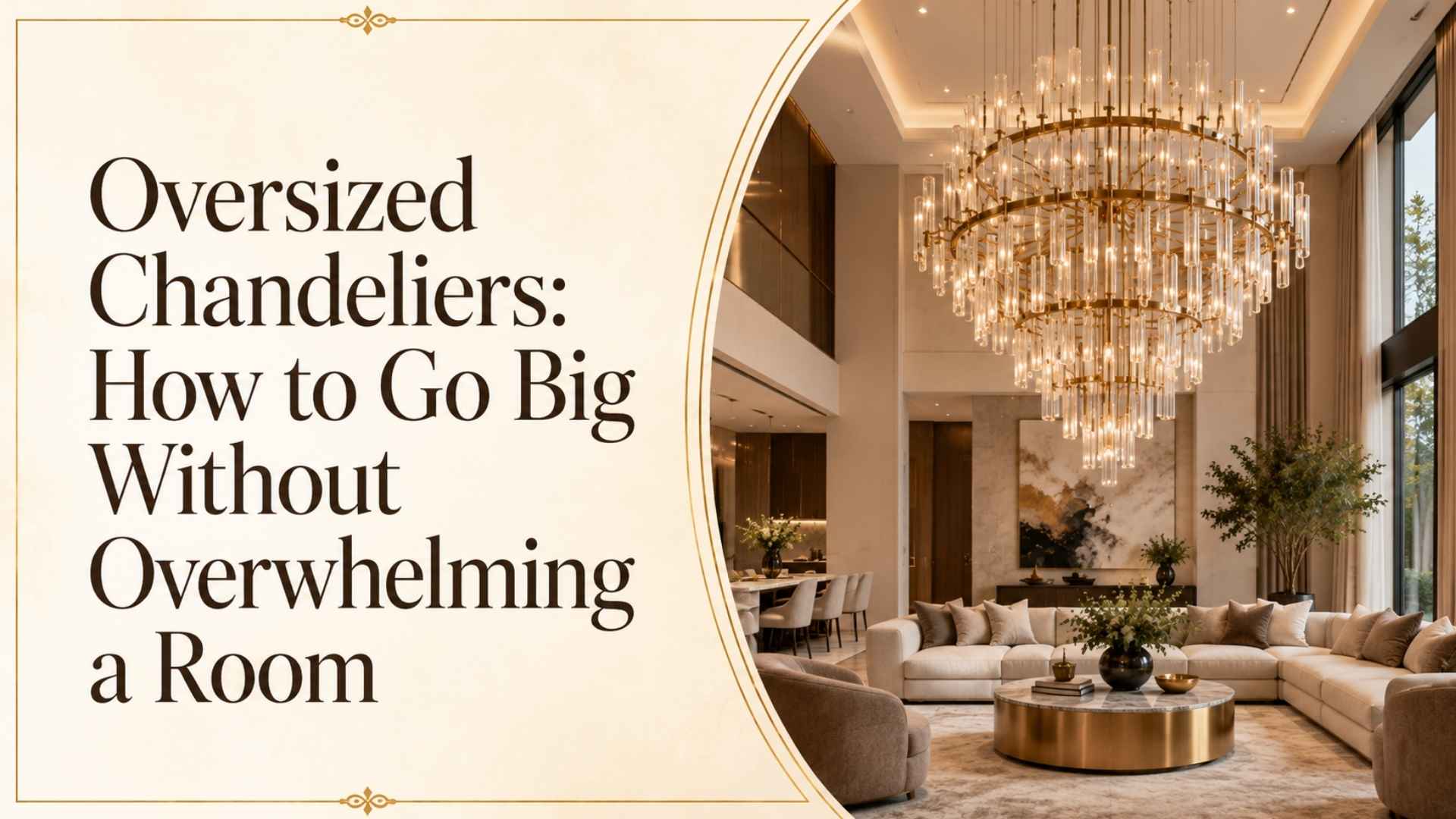 Oversized Chandeliers: How to Go Big Without Overwhelming a Room