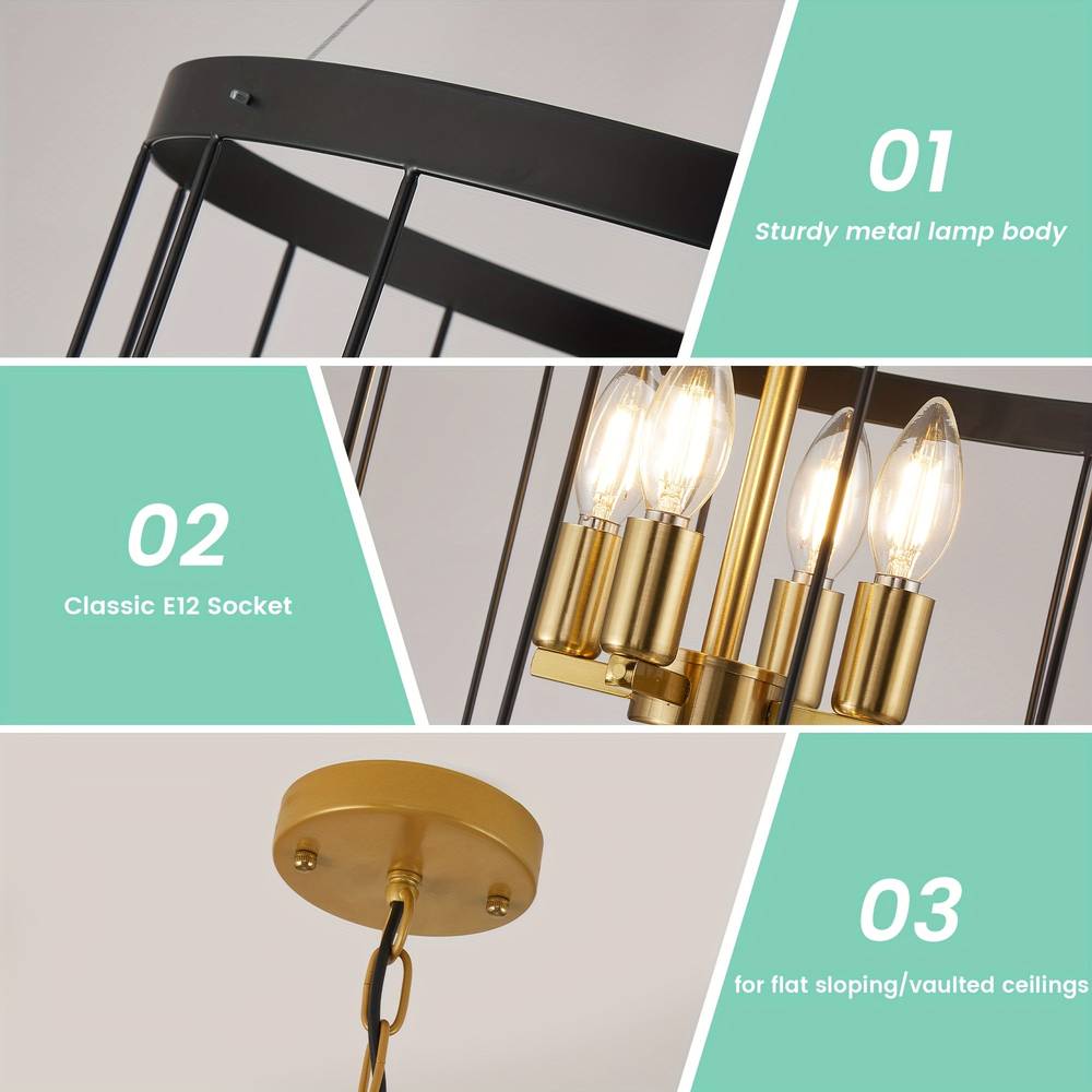 12-Light Farmhouse Staircase Chandelier  Seus Lighting