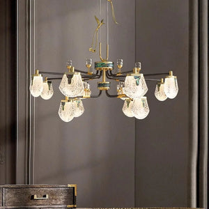 Luxury Art Deco Pendant Light - 8/12 Light  Seus Lighting