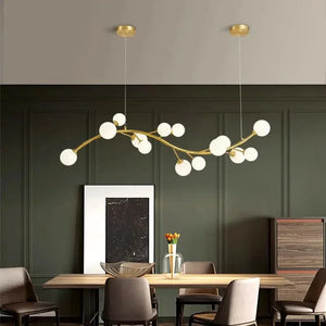 13-Light Gold Tree Branch Pendant Chandelier - Led Chandeliers