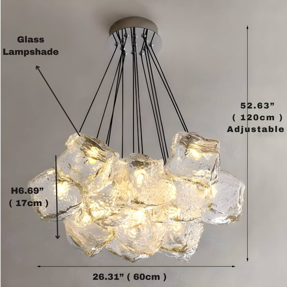 13 Light Post Modern Chrome Chandelier  Seus Lighting