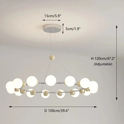 Modern Sputnik Glass Sphere Chandelier - 12/15 Light