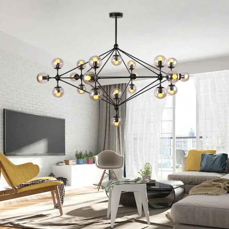 Contemporary Black Chandeliers 15/21 Heads  Seus Lighting