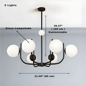 6-8-10 Lights Mid Century Modern Ceiling Light  Seus Lighting