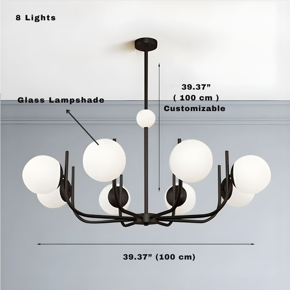 6-8-10 Lights Mid Century Modern Ceiling Light – Seus Lighting
