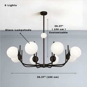 6-8-10 Lights Mid Century Modern Ceiling Light  Seus Lighting