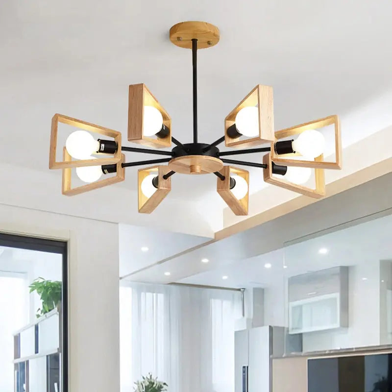 8-Light Sputnik Modern Linear Chandelier