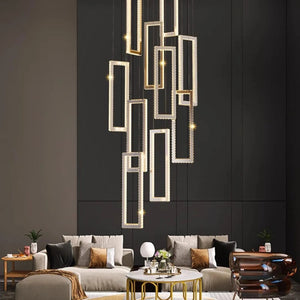 Acai Crystal Multi Pendant Chandelier  Seus Lighting