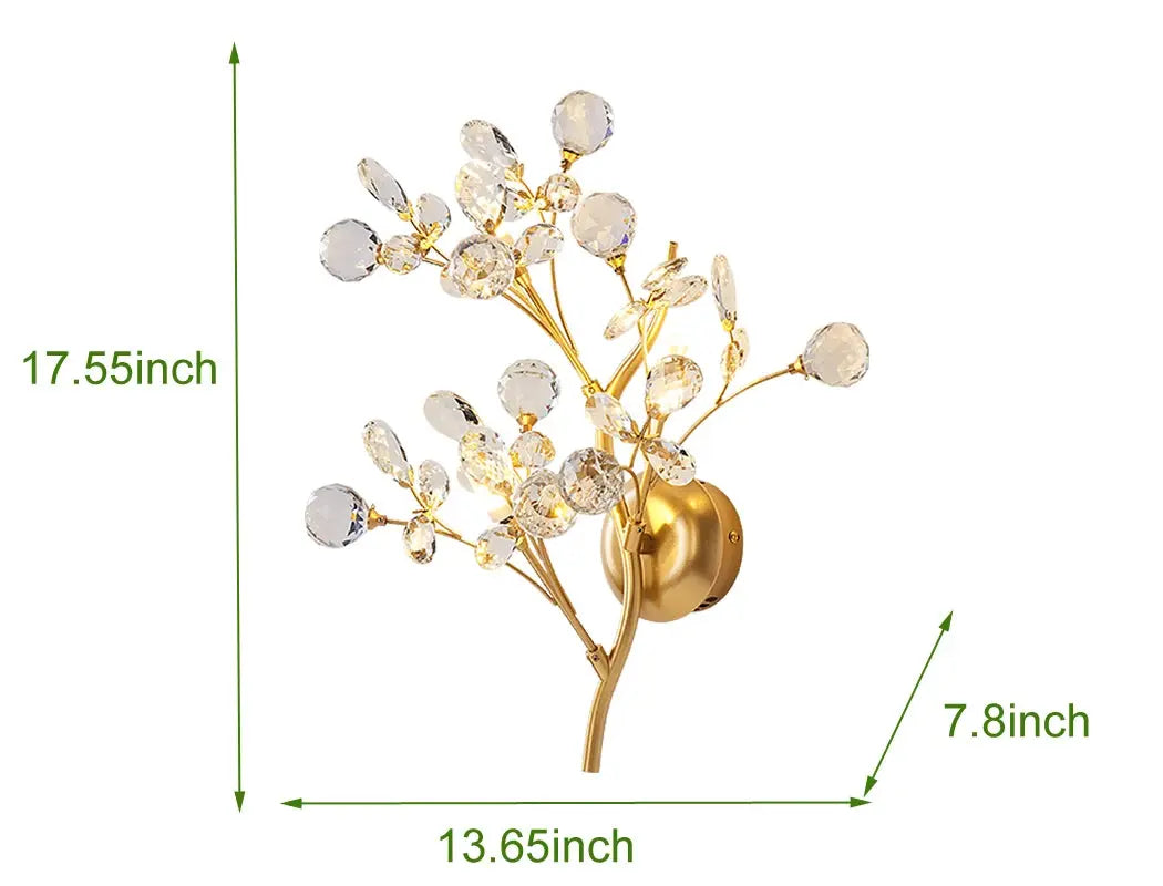 Alessa Gold Branch Wall Light  Seus Lighting