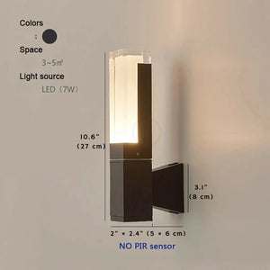 Aluminum Motion Sensor Outdoor Wall Sconce Light  Seus Lighting