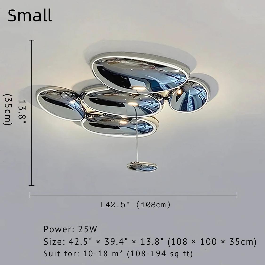 Amaris Modern Silver Flush Mount Chandelier  Seus Lighting