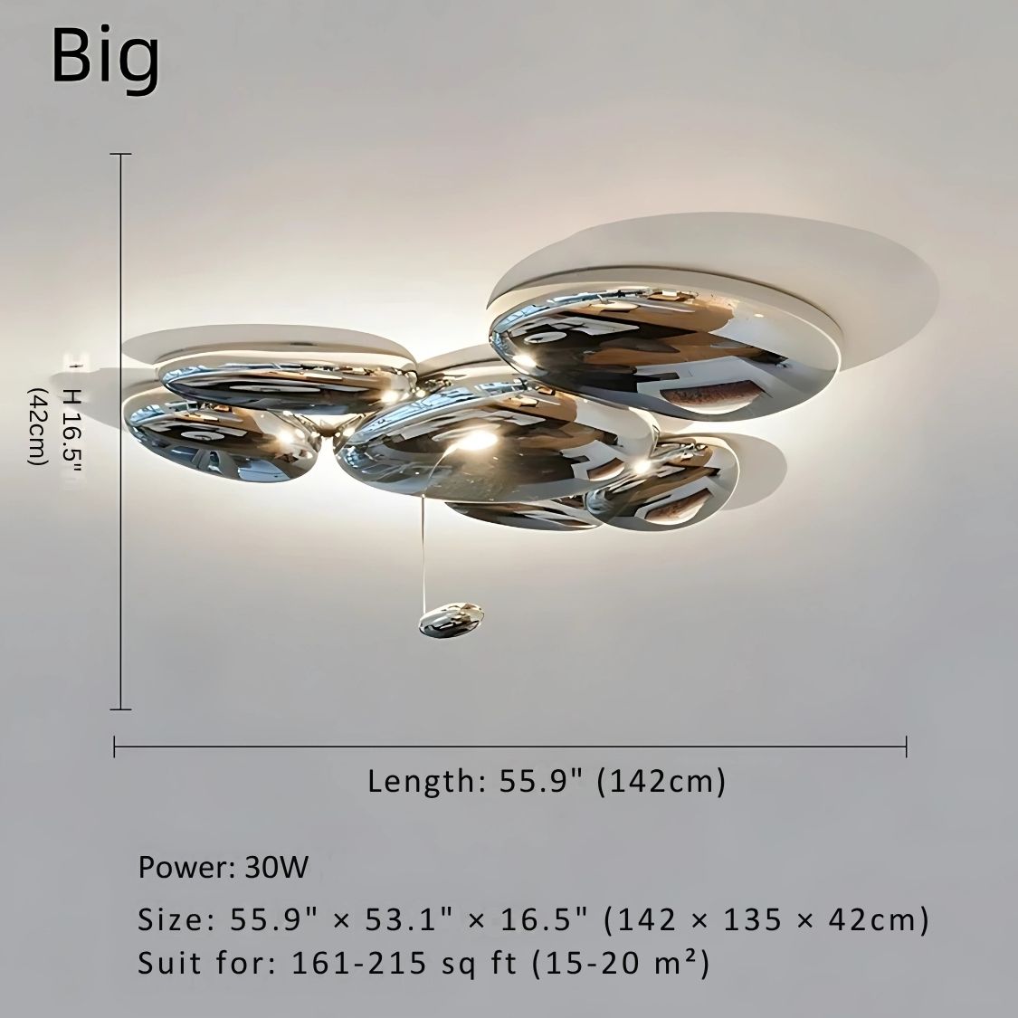 Amaris Modern Silver Flush Mount Chandelier  Seus Lighting