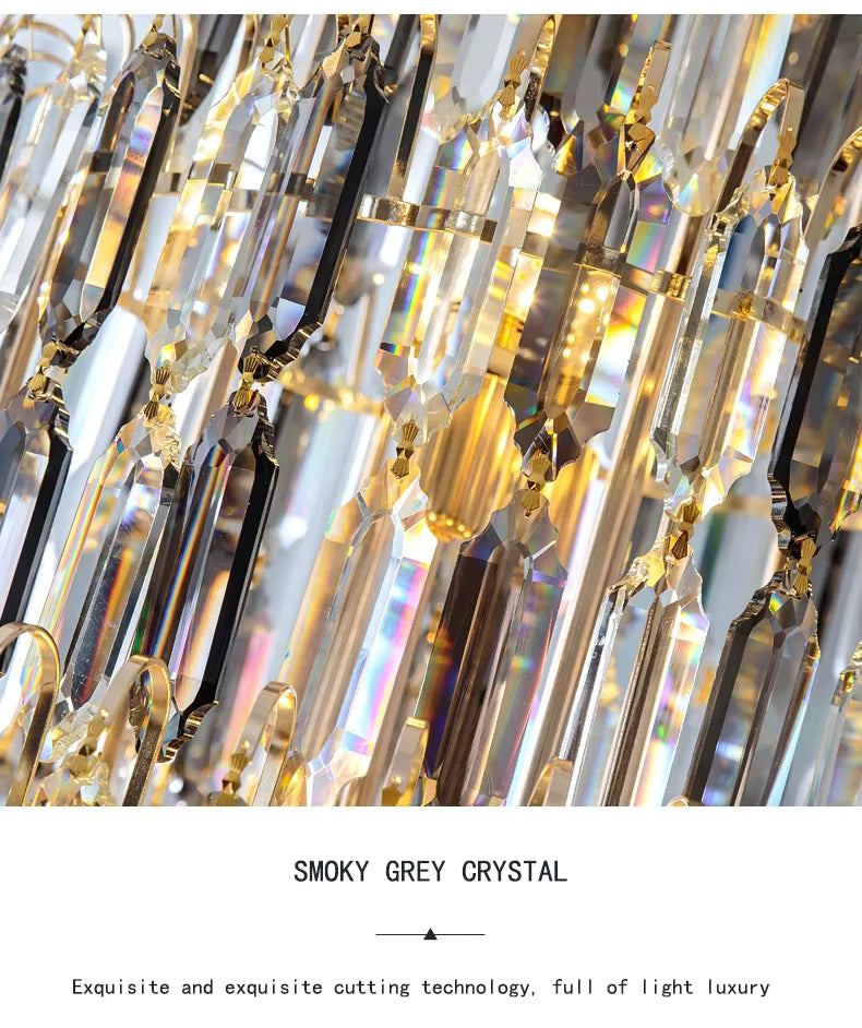 Anita Luxury Crystal Staircase Long Chandelier  Seus Lighting