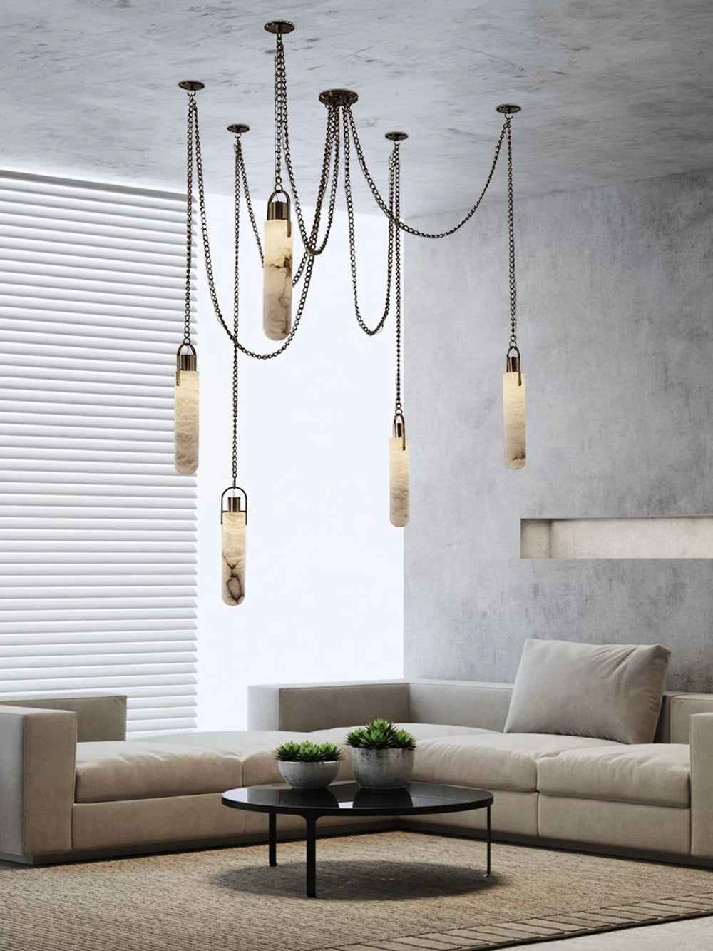 Anx Marble Ceiling Light  Seus Lighting