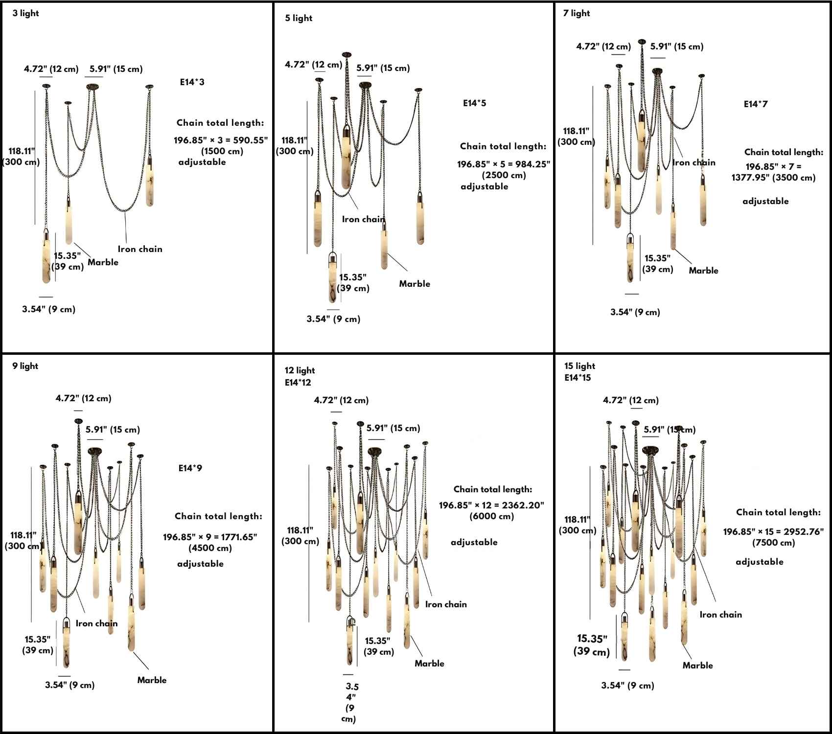 Anx Marble Ceiling Light  Seus Lighting