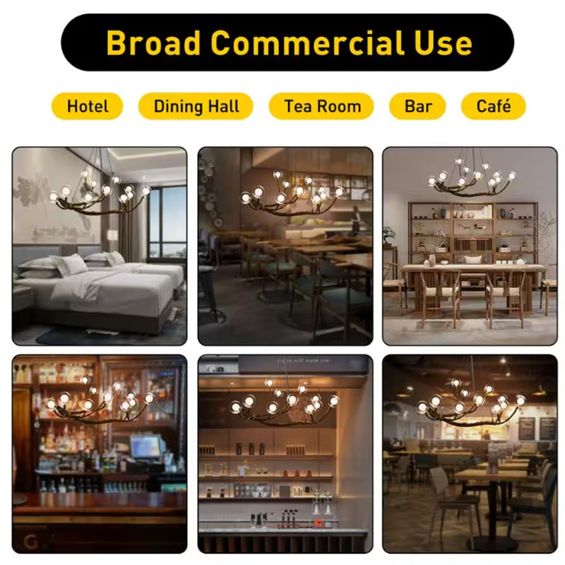 Appa Rustic Tree Branch Chandelier  Seus Lighting