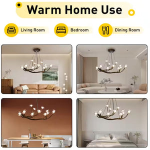 Appa Rustic Tree Branch Chandelier  Seus Lighting