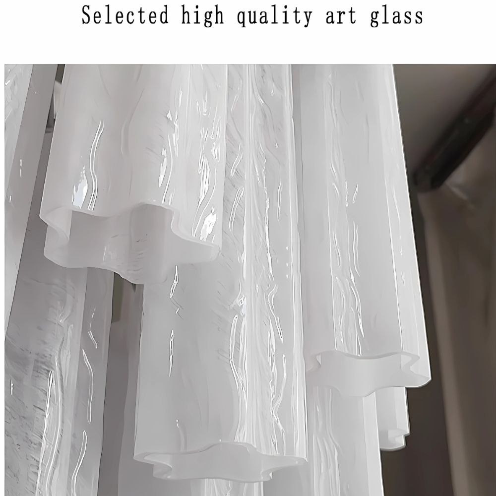 Arcdeco Large Glass Chandelier  Seus Lighting