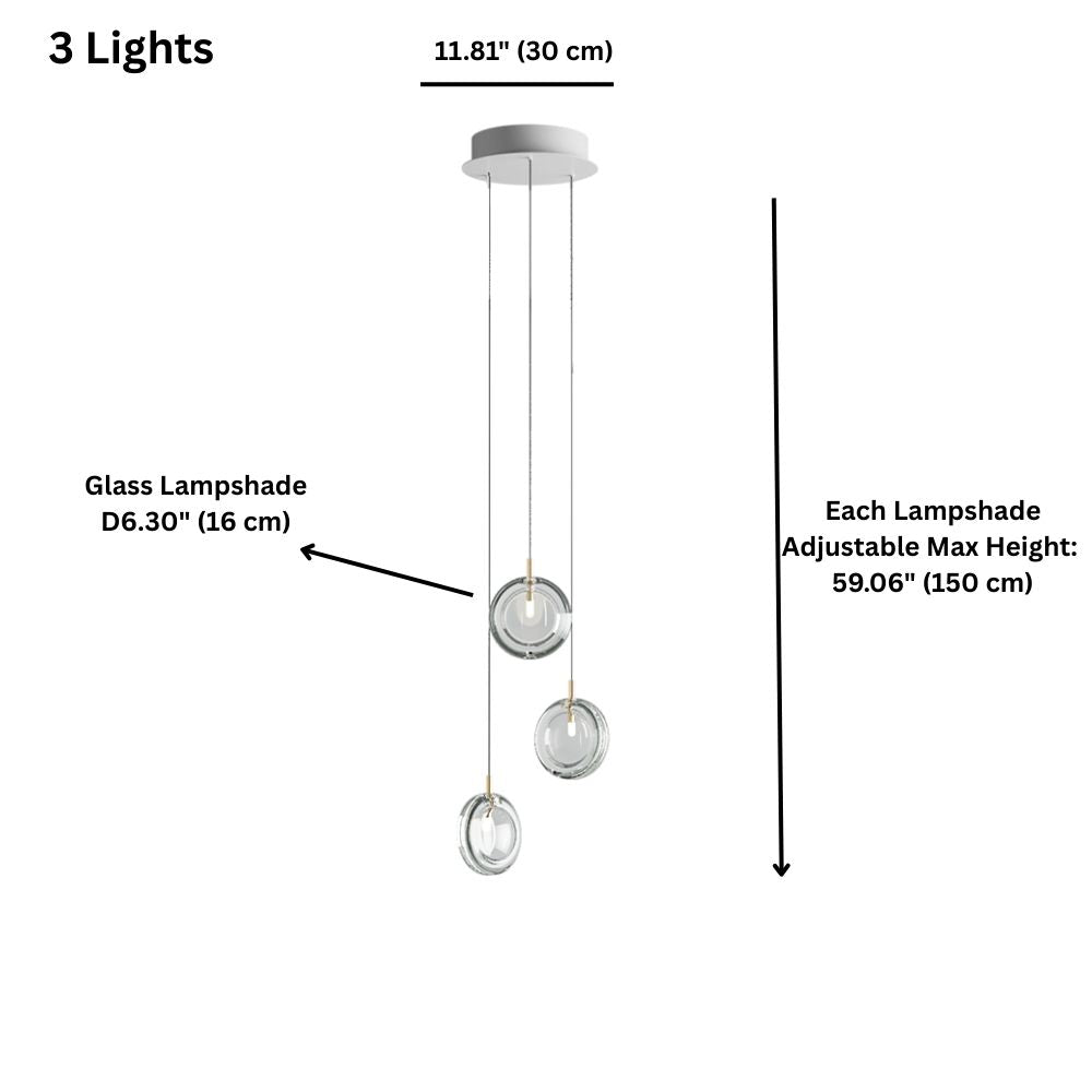 Arcli Contemporary Glass Cluster Chandelier  Seus Lighting