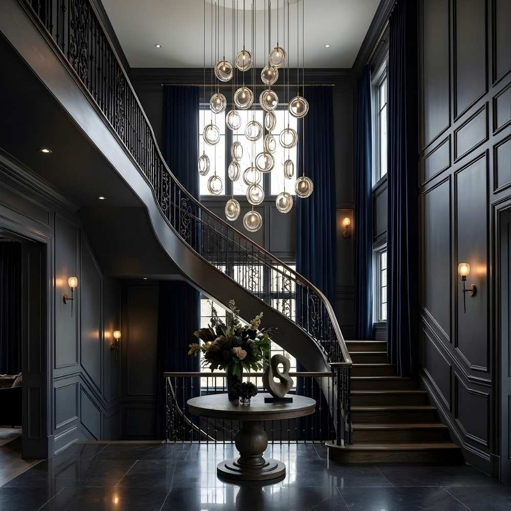 Arcli Contemporary Glass Cluster Chandelier  Seus Lighting