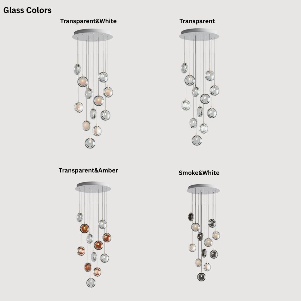 Arcli Contemporary Glass Cluster Chandelier  Seus Lighting