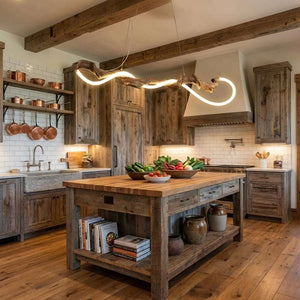 Aris Farmhouse Linear Chandelier  Seus Lighting