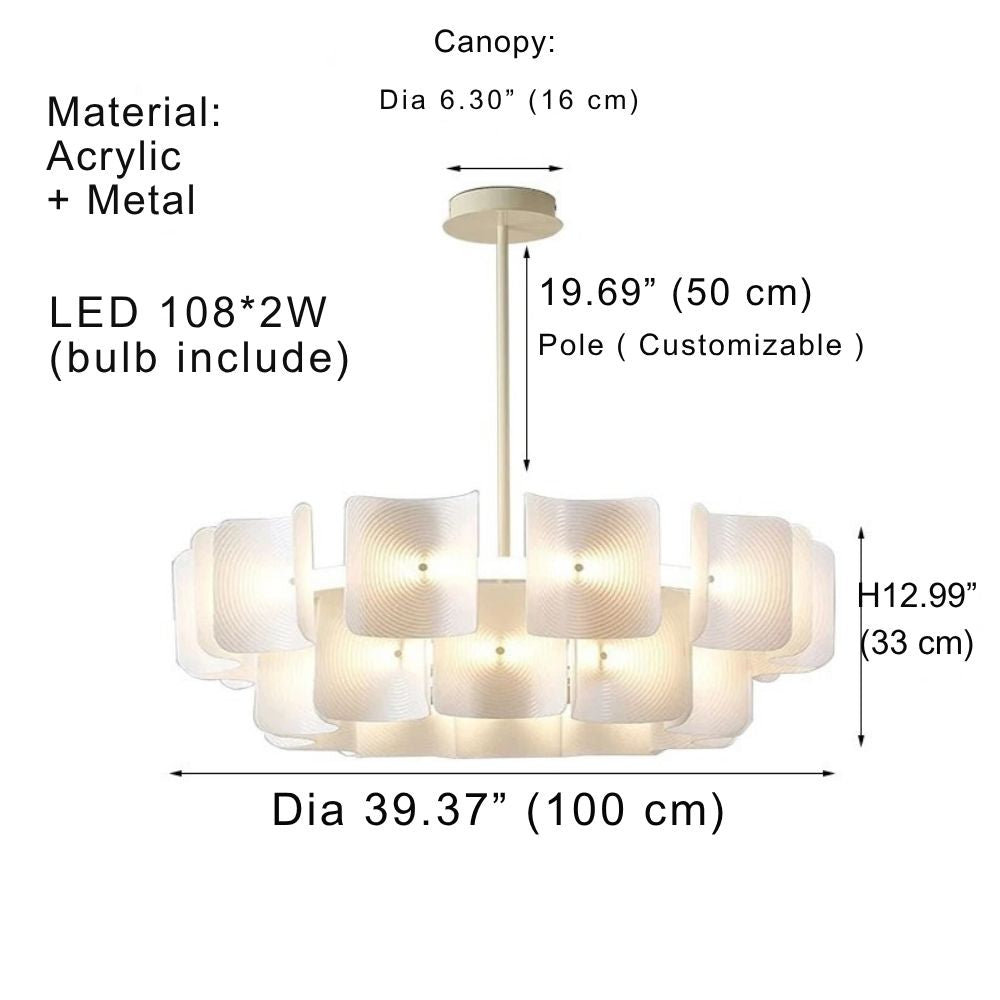 Arten Modern Acrylic Chandelier  Seus Lighting
