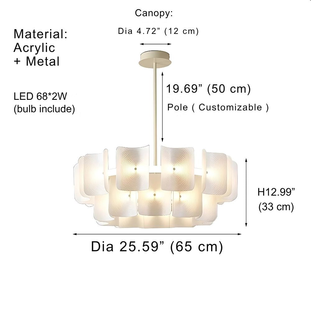 Arten Modern Acrylic Chandelier  Seus Lighting