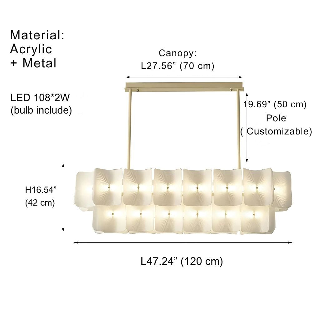 Arten Modern Acrylic Chandelier  Seus Lighting