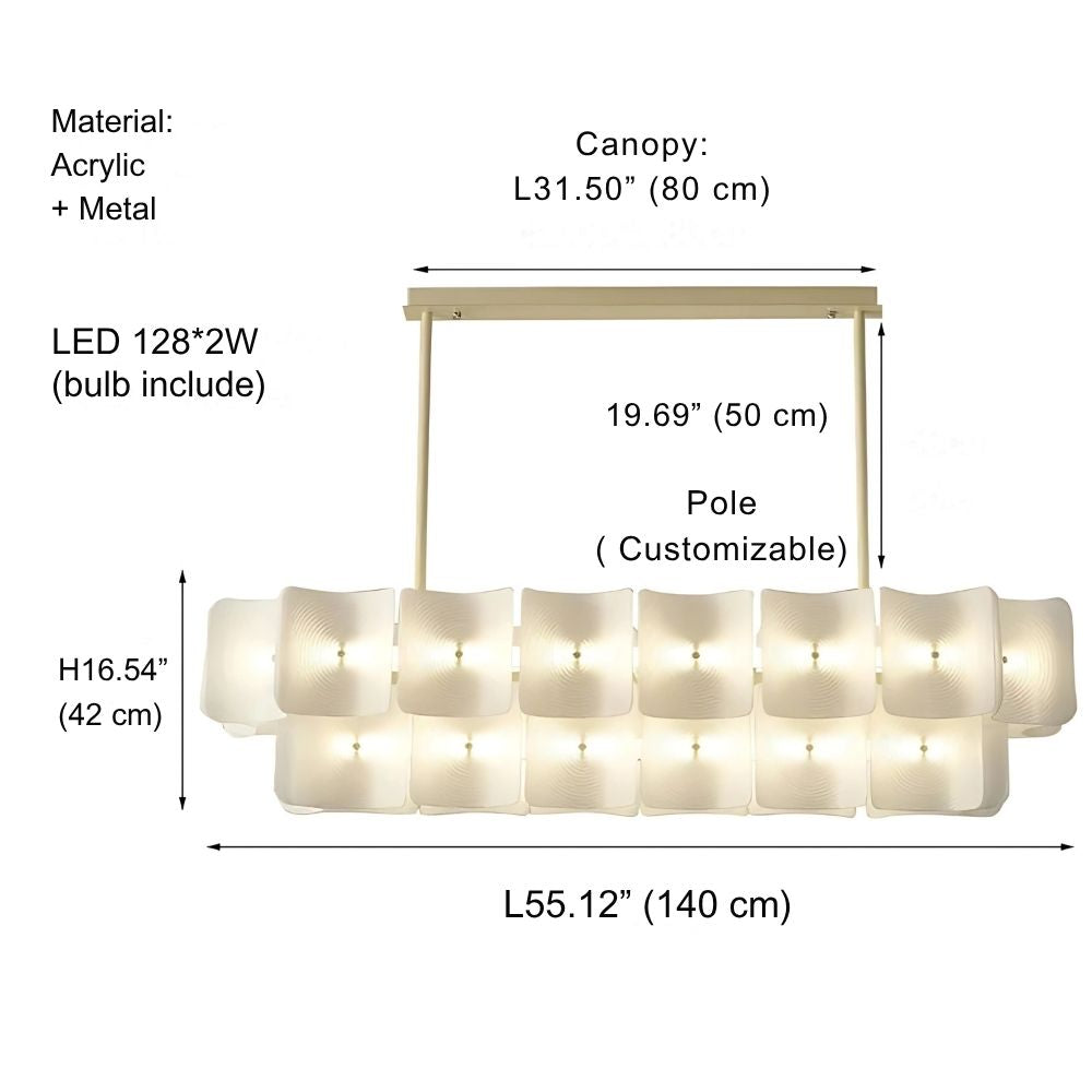 Arten Modern Acrylic Chandelier  Seus Lighting