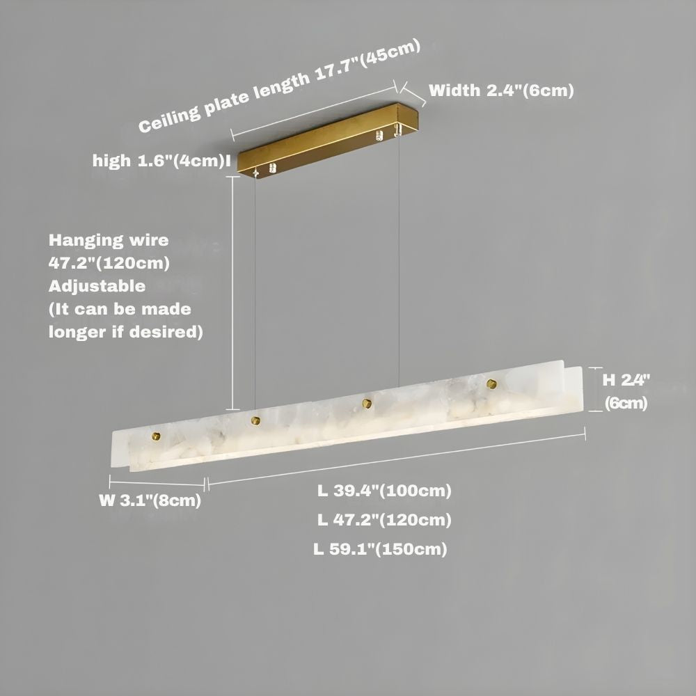 Asna Modern Rectangular Chandelier  Seus Lighting