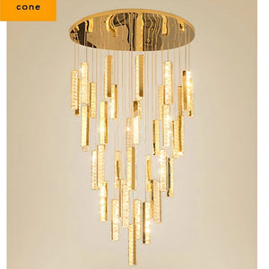 Aten Crystal Staircase Chandelier  Seus Lighting