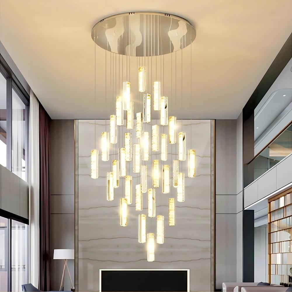 Aten Crystal Staircase Chandelier  Seus Lighting