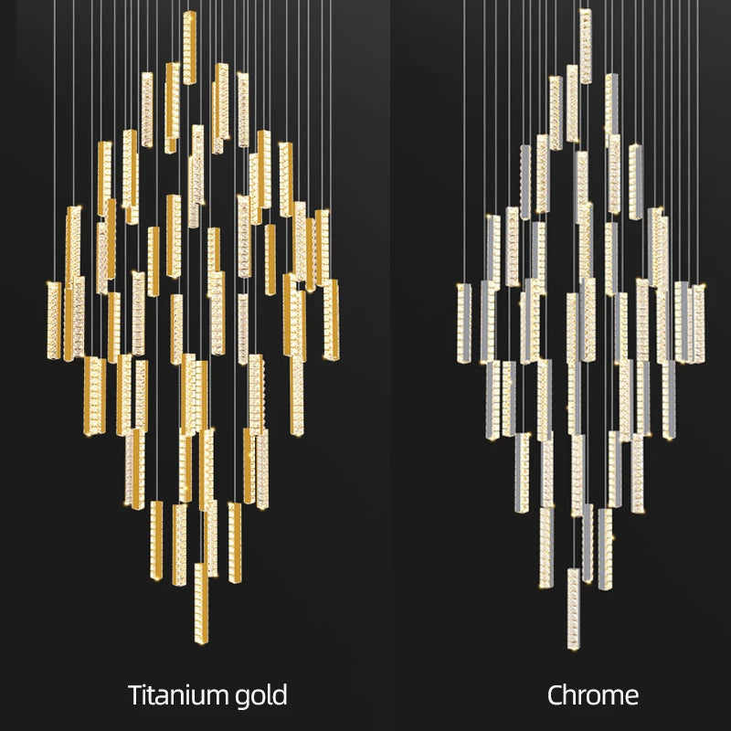 Aten Crystal Staircase Chandelier  Seus Lighting