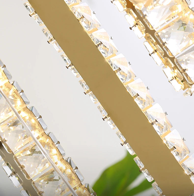 Aten Crystal Staircase Chandelier  Seus Lighting
