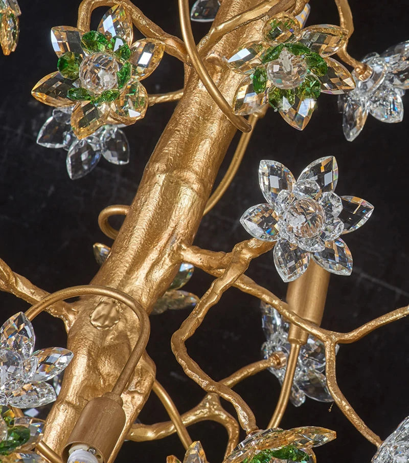 Auric Antique Vintage Brass Crystal Chandelier  Seus Lighting