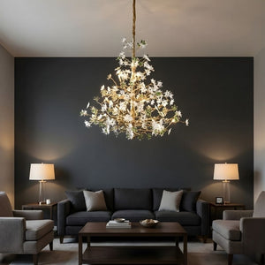 Auric Antique Vintage Brass Crystal Chandelier  Seus Lighting