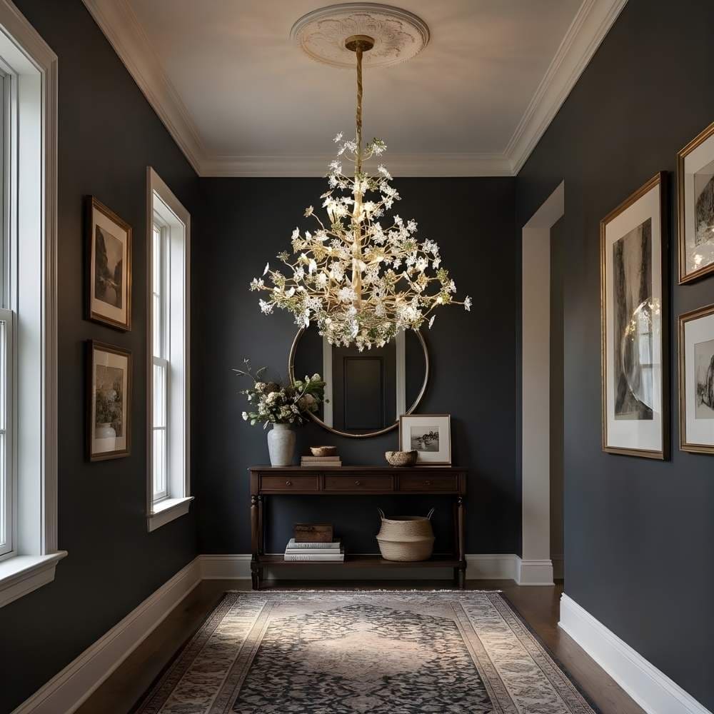 Auric Antique Vintage Brass Crystal Chandelier  Seus Lighting