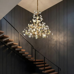 Auric Antique Vintage Brass Crystal Chandelier  Seus Lighting