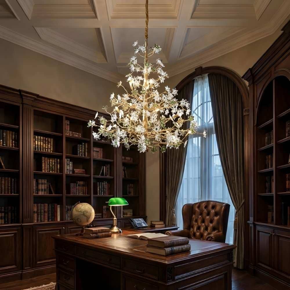 Auric Antique Vintage Brass Crystal Chandelier  Seus Lighting