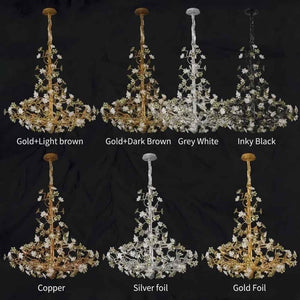 Auric Antique Vintage Brass Crystal Chandelier  Seus Lighting