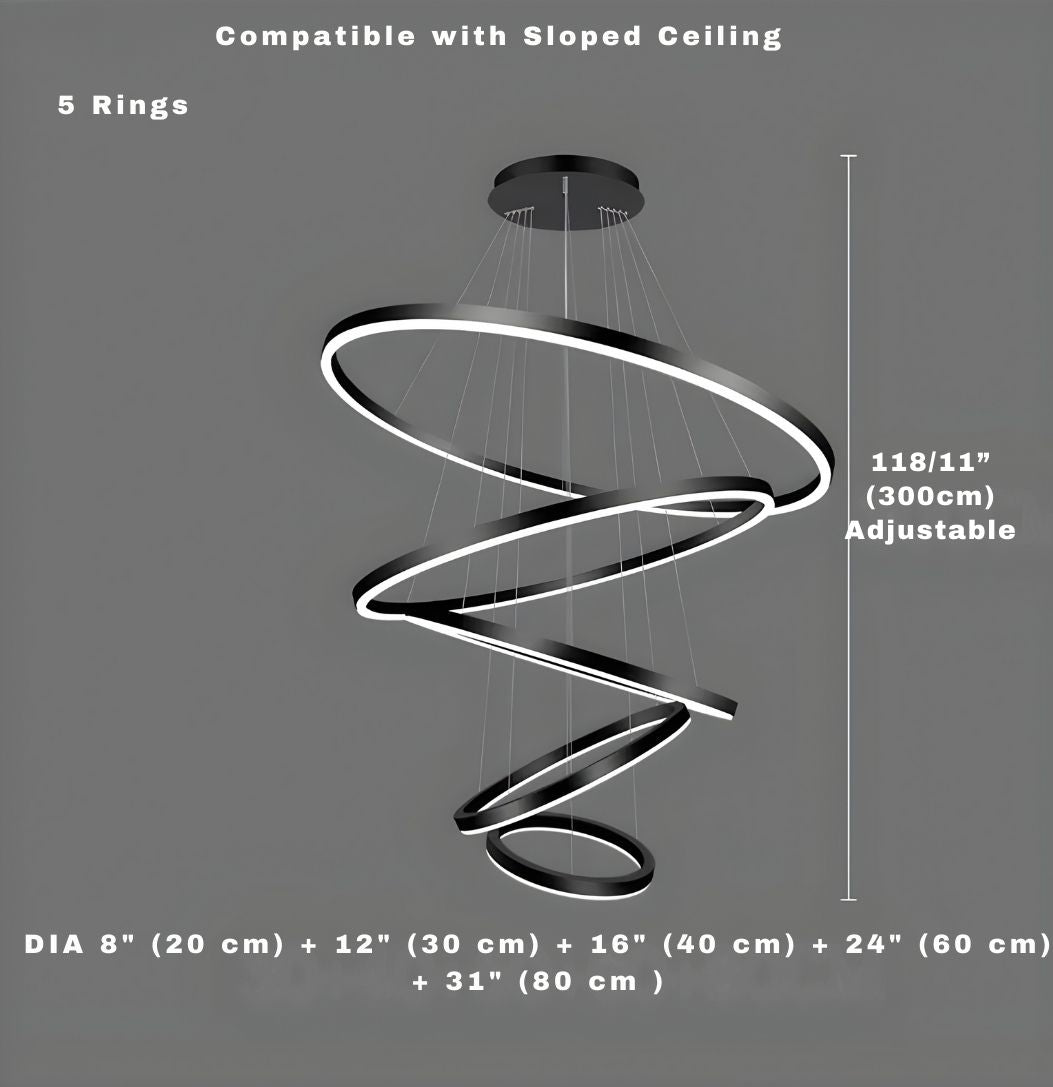 リングライト 漣ジュン Aysan Modern Ring Chandeliers | Foyer Light – Seus Lighting