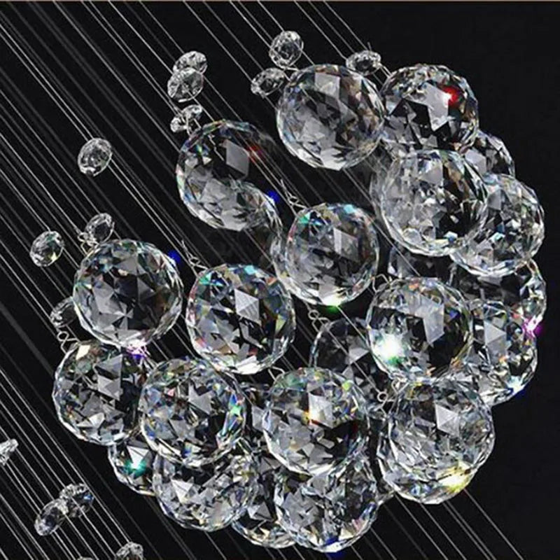 Ball Design Extra Large Crystal Chandelier for High Ceiling  Seus Lighting