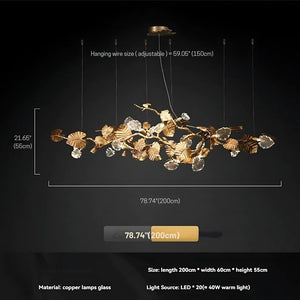 Bedya Linear Branch Chandelier  Seus Lighting