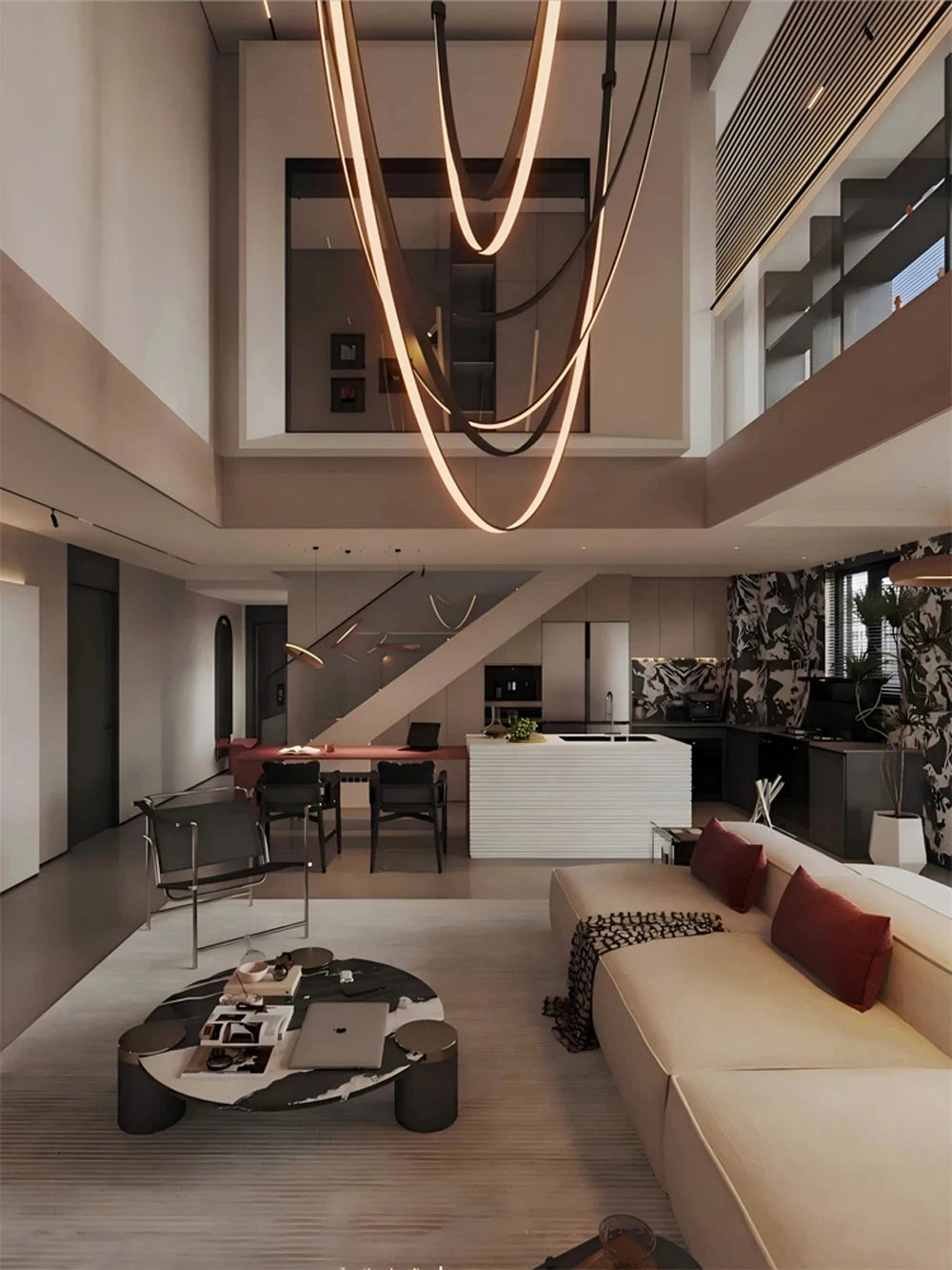 Beza Leather Belt Pendant Light  Seus Lighting