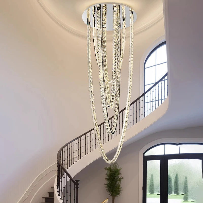 Bix Crystal Hanging Chandelier  Seus Lighting