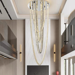 Bix Crystal Hanging Chandelier  Seus Lighting